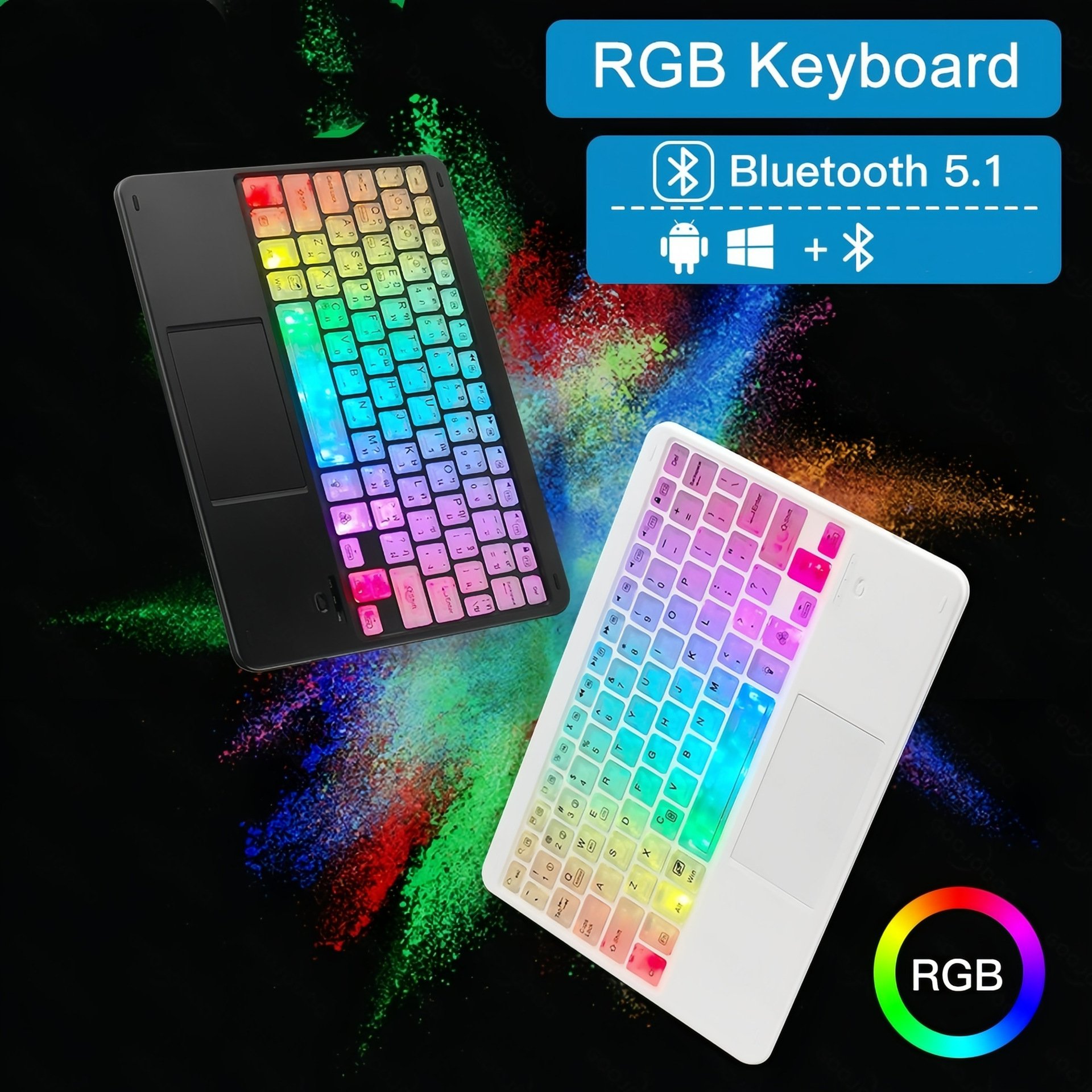 Wireless Keyboard Touch Pad Slim BT bluetooth computer Keyboard Tablet Mobile Phone Laptop Universal Trackpad Keypad keyboard