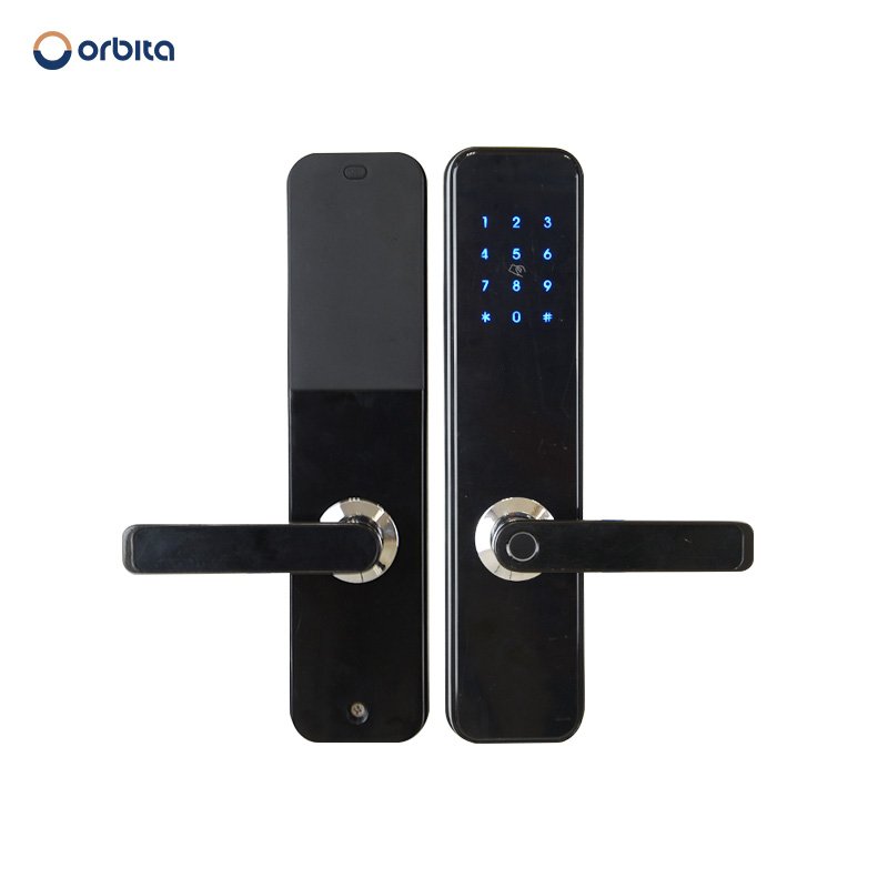 Orbita Simply Rfid Hotel Smart Electronic Password Fingerprint Door Handle Locks with Remote Control Wi-fi App Phone