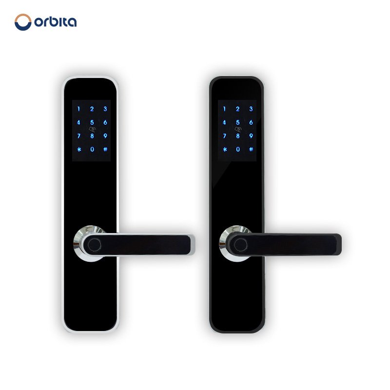 Orbita Simply Rfid Hotel Smart Electronic Password Fingerprint Door Handle Locks with Remote Control Wi-fi App Phone