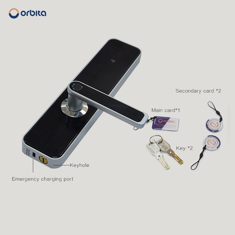 Orbita Simply Rfid Hotel Smart Electronic Password Fingerprint Door Handle Locks with Remote Control Wi-fi App Phone