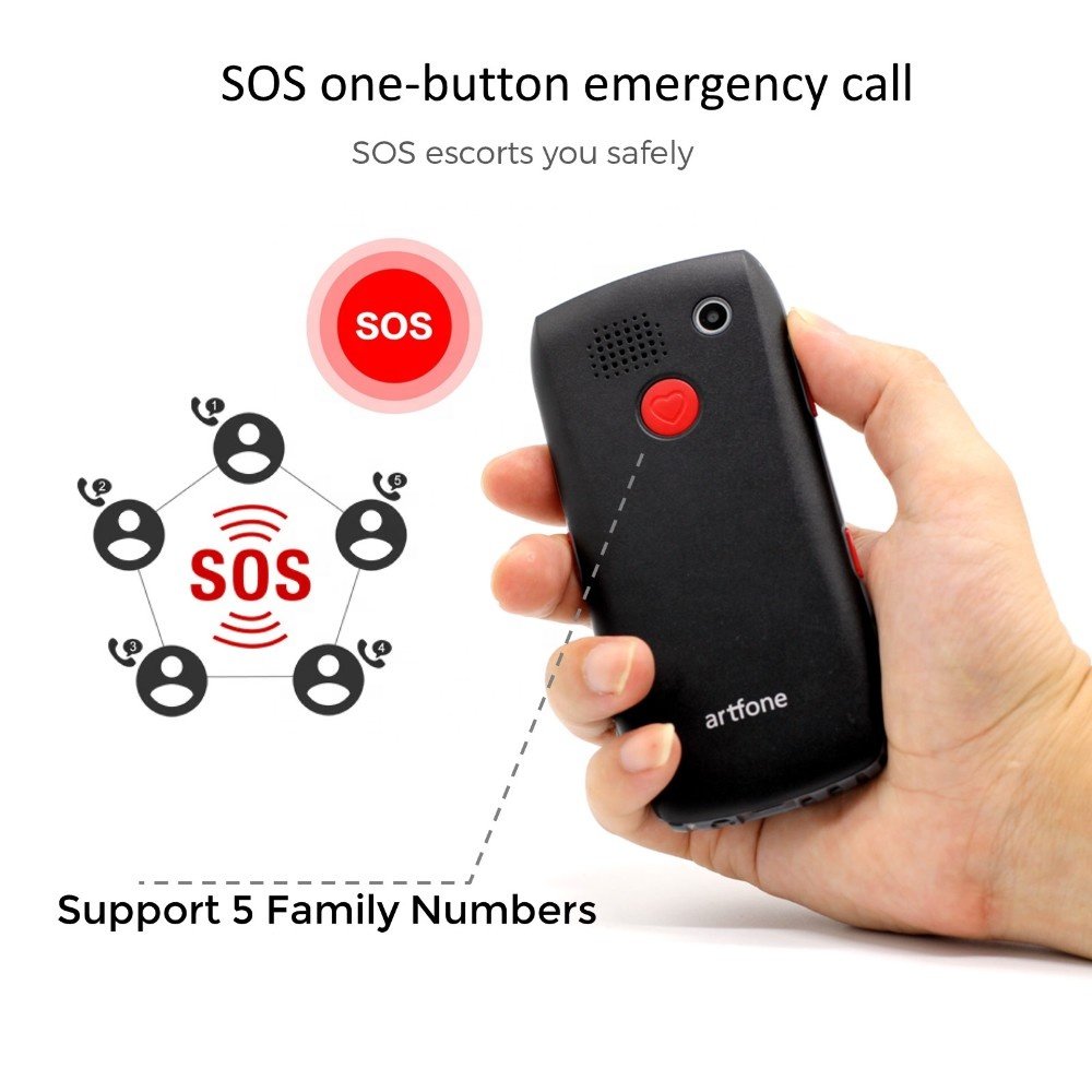 ARTFONE C1 MTK 2G Senior Phone for elderly people With SOS key Dual SIM card Featurepone big font big speaker long standby