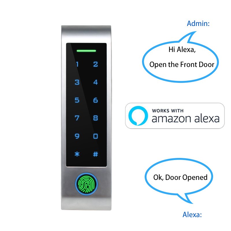 Secukey Tuya SmartLife Access Control 125KHz RFID System WiFi Touch Screen Fingerprint Locks Unlock by Mobile Phone
