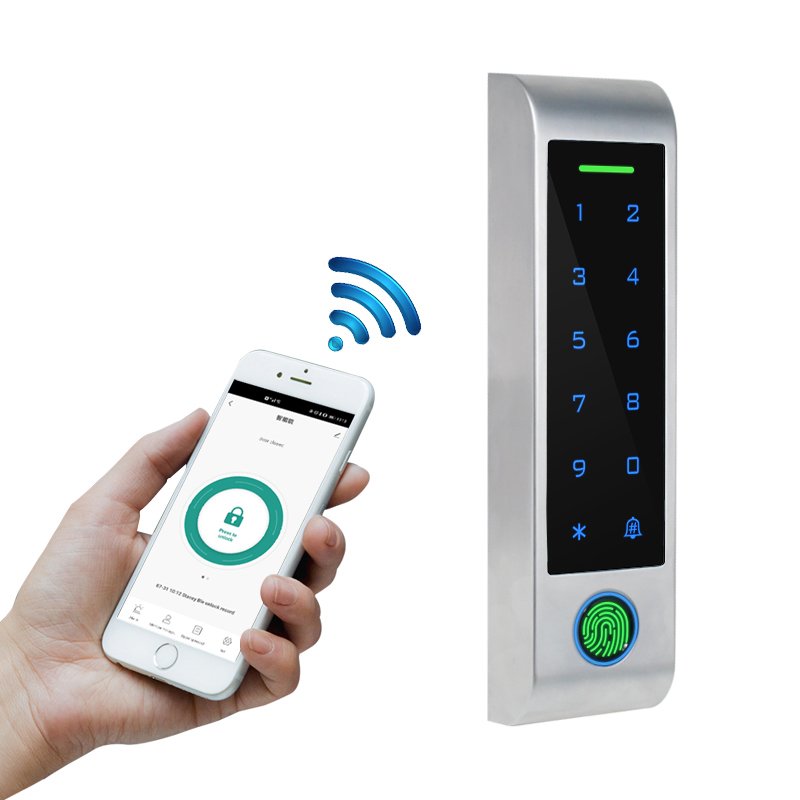 Secukey Tuya SmartLife Access Control 125KHz RFID System WiFi Touch Screen Fingerprint Locks Unlock by Mobile Phone