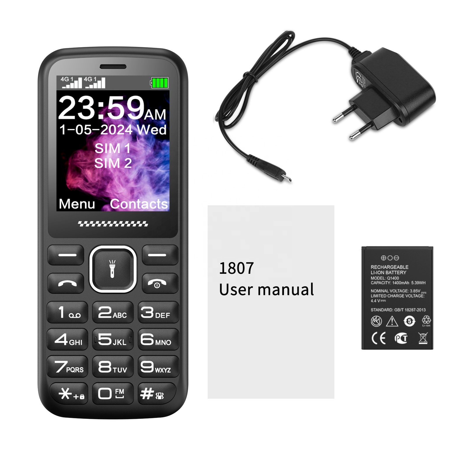 New Arrival T1807 Original Mini 1.77inch Keypad Mobile Phone with 4g Network Low End DUAL SIM Nano Bar Phone