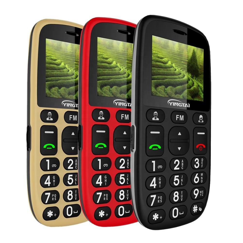 Wholesale 2.2 inch basic senior bar phone GSM/WCDMA SOS button keypad mobile phone from China manufacturer