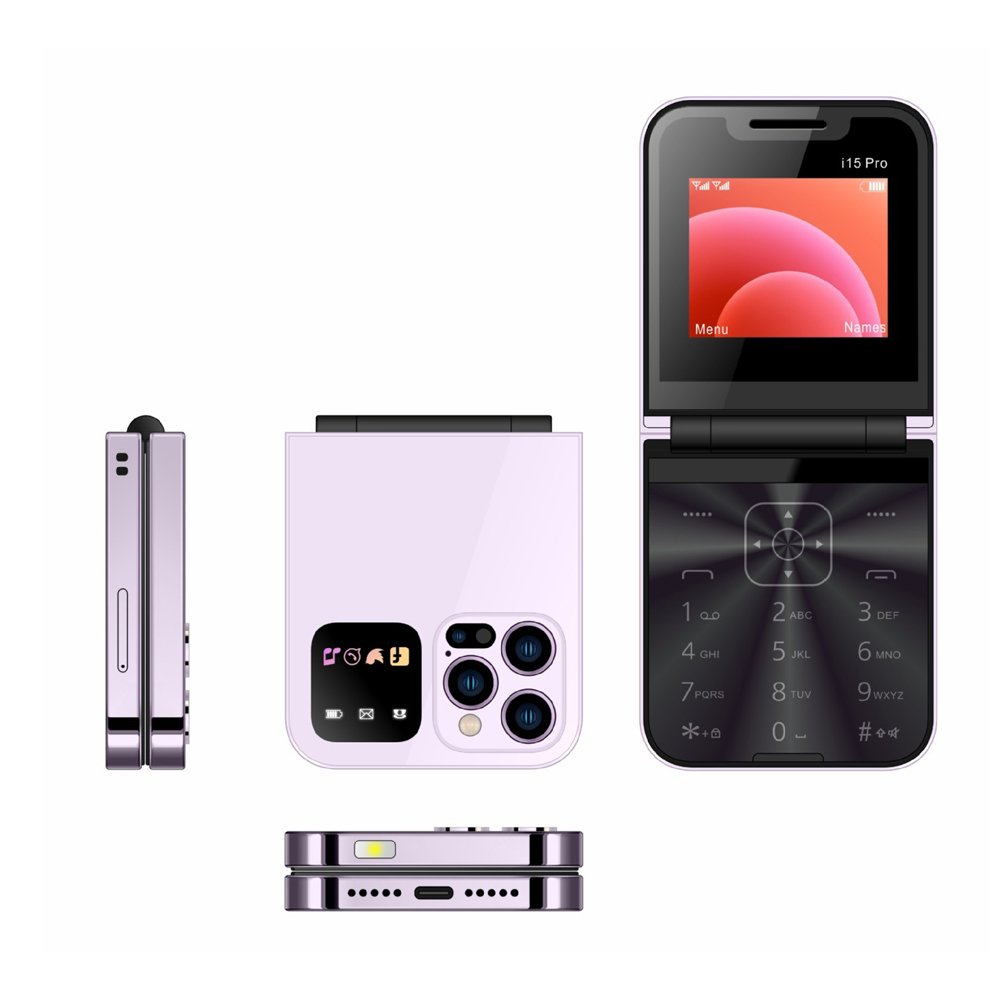 Custom development 4g flip keypad phone oem 4g volte foldable feature cell mobile phones new design customization flip 4g phone