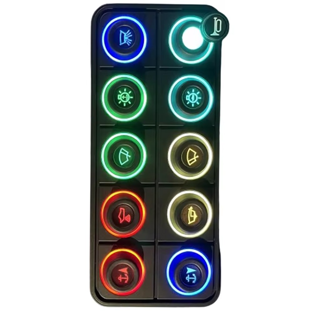 Durable 2x5 Keypad with RGB Illumination Ideal for Numeric Input and Control Systems
