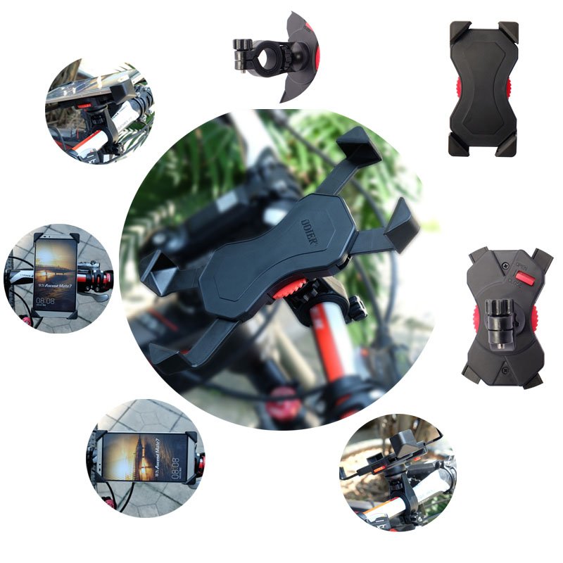 ODIER 360 Degree Rotation Bicycle Mobile Phone Bracket Holder Stand for 4.5/5.5/6.5 Inch Phones New Condition ABS Material