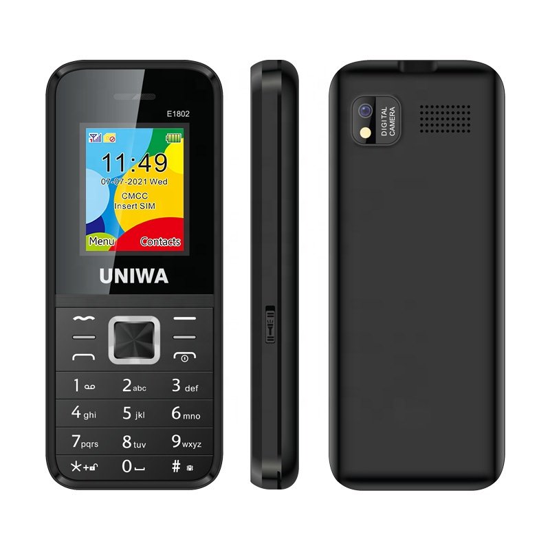 UNIWA E1802 Standard 1800mAh 25BI Battery Long Standby New Keypad Mobile Phone With Torch