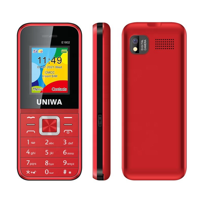 UNIWA E1802 Standard 1800mAh 25BI Battery Long Standby New Keypad Mobile Phone With Torch
