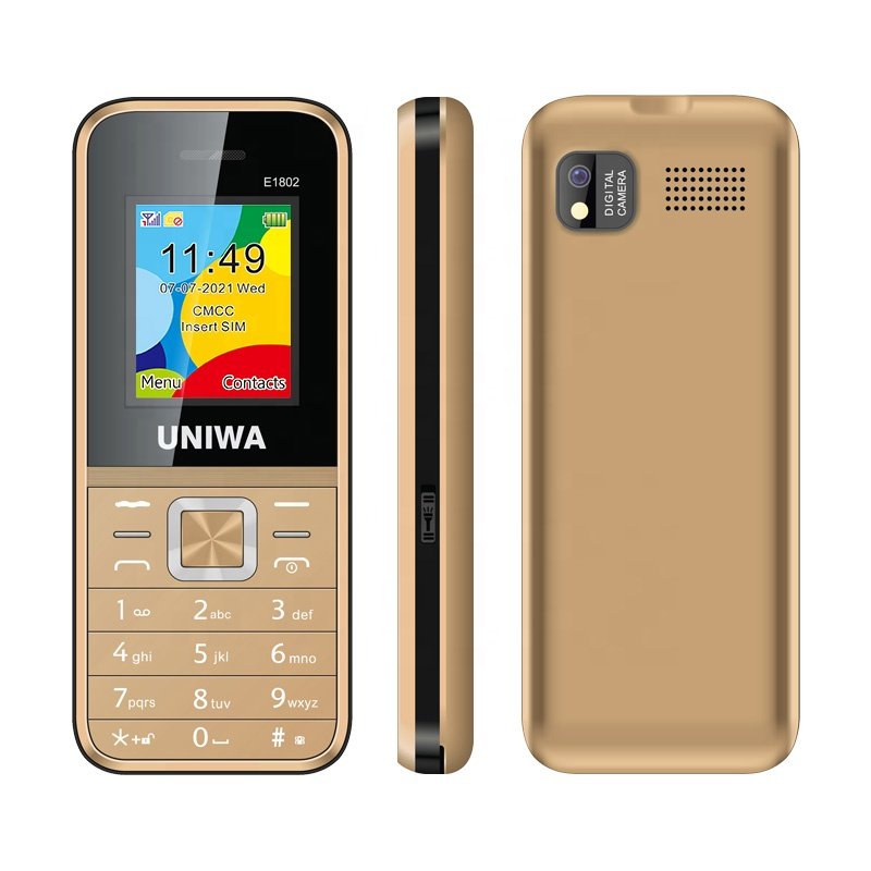 UNIWA E1802 Standard 1800mAh 25BI Battery Long Standby New Keypad Mobile Phone With Torch