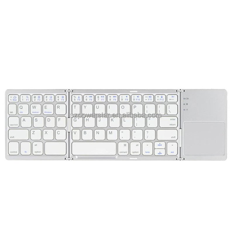 Wireless Bluetooth ultra-thin folding keyboard Portable touch keyboard for mobile phones, tablets and laptops
