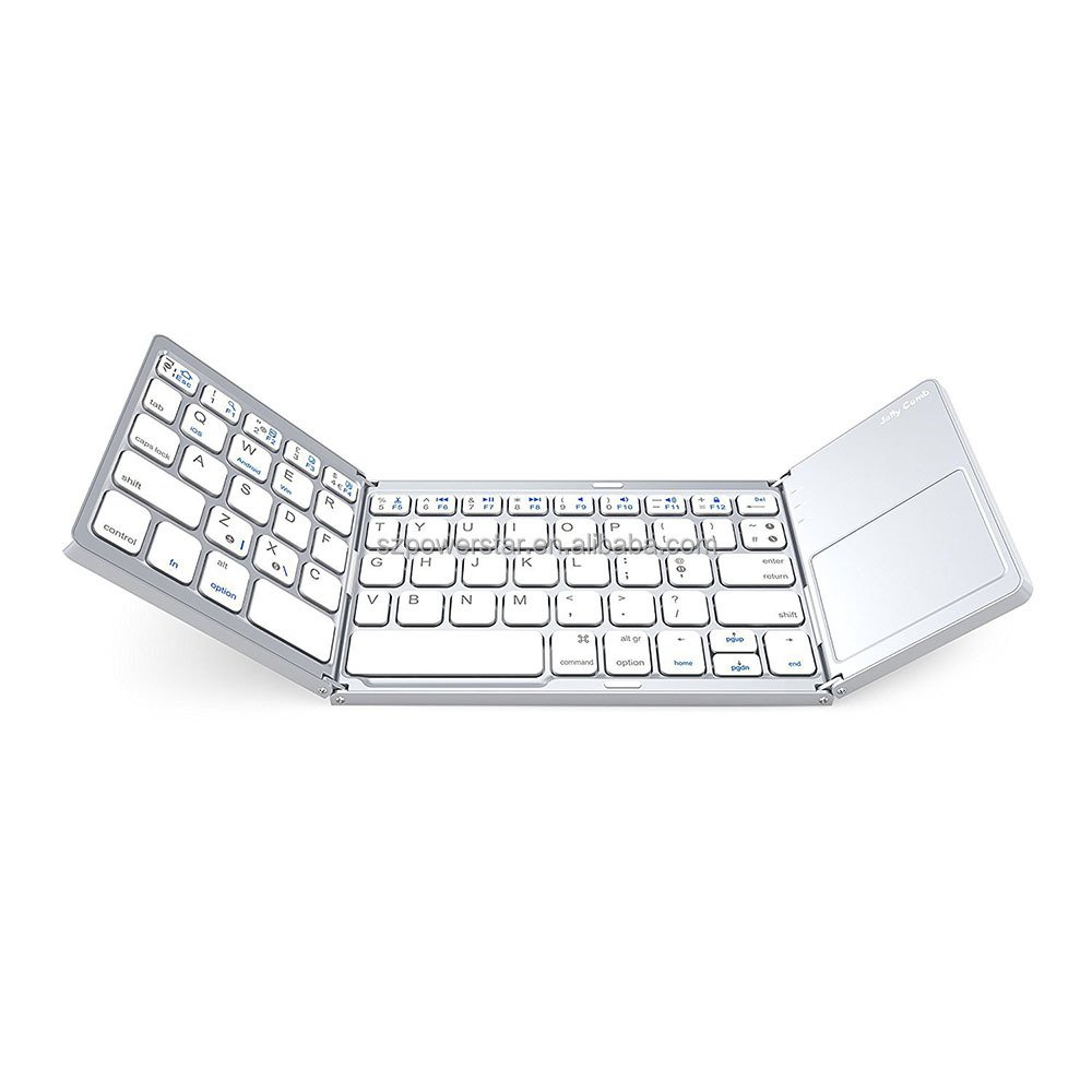 Wireless Bluetooth ultra-thin folding keyboard Portable touch keyboard for mobile phones, tablets and laptops