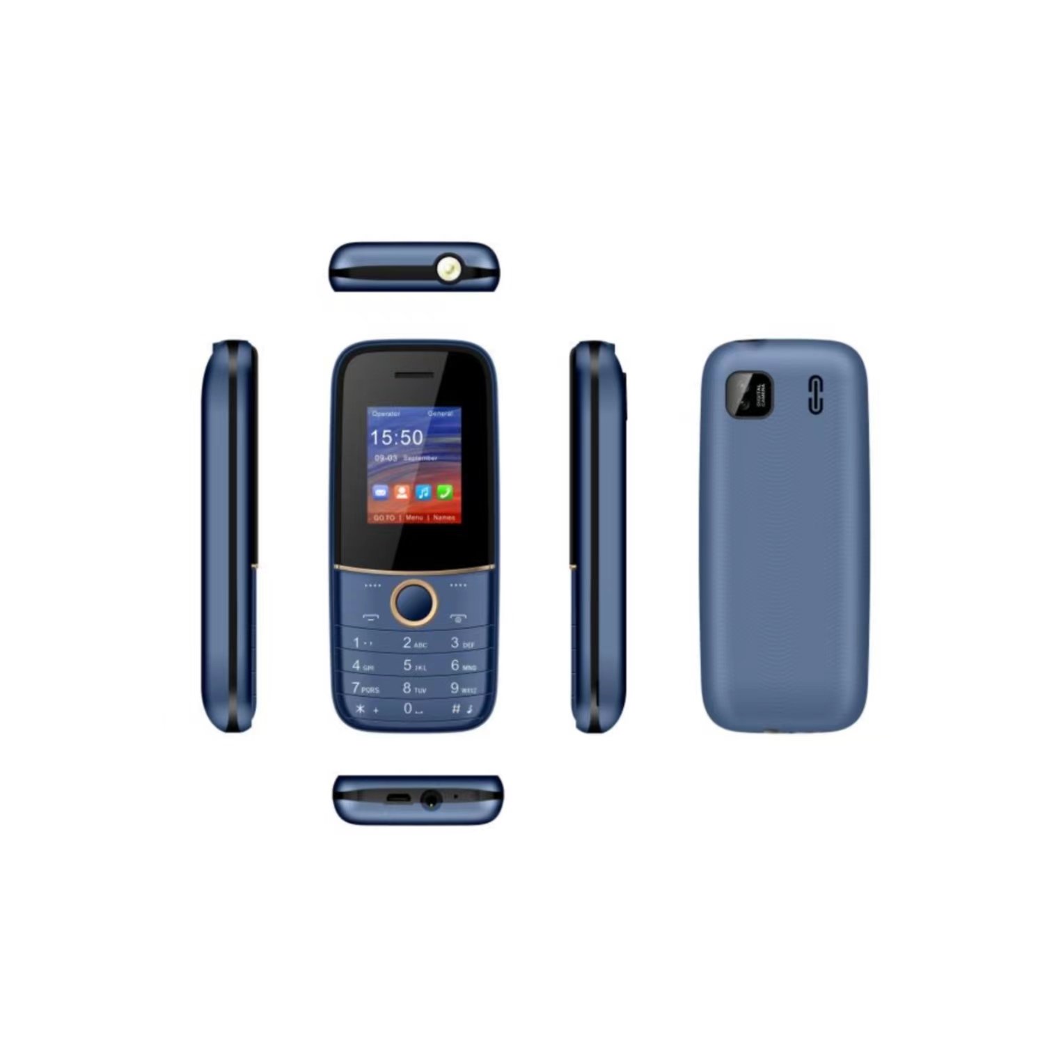 Hot Selling 1.77inch 2G Small Size Mobile Phones With Triple SIM Card And Big Voice Best Mobile Phones For Seniors