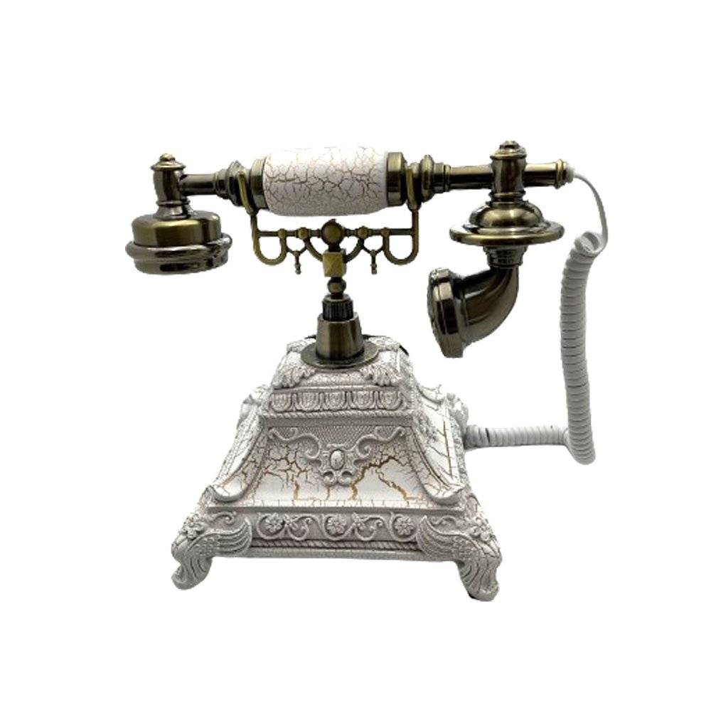 Wholesale New Arrival Vintage White Chrome Bronze Gold Telephone Guestbook Keypad Recording Audio Guest Book Phone