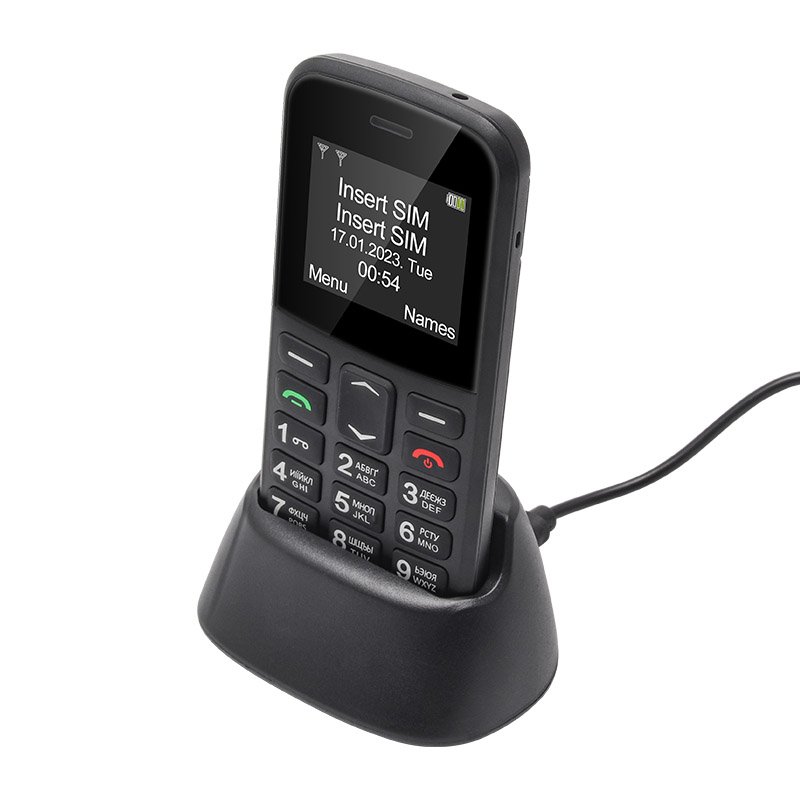 B210 New 2024 Big Button Senior Phone 1.77 Dual SIM SOS GSM Keypad Basic Old Simple Mobile Feature Phone with Torch for Elderly