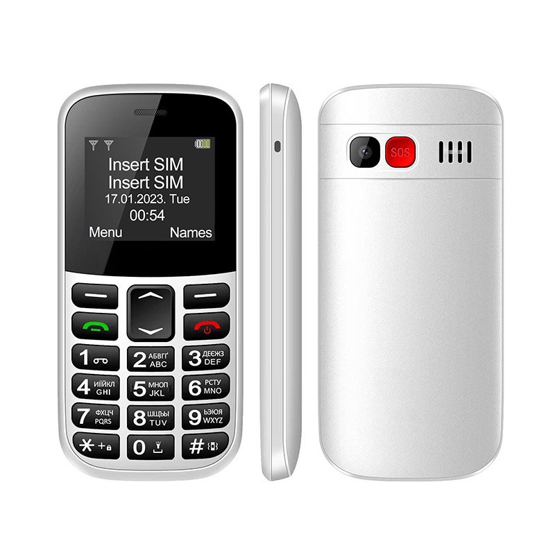 B210 New 2024 Big Button Senior Phone 1.77 Dual SIM SOS GSM Keypad Basic Old Simple Mobile Feature Phone with Torch for Elderly
