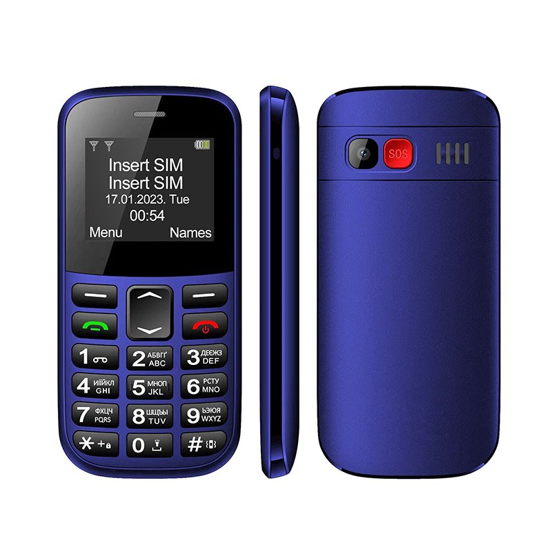 B210 New 2024 Big Button Senior Phone 1.77 Dual SIM SOS GSM Keypad Basic Old Simple Mobile Feature Phone with Torch for Elderly
