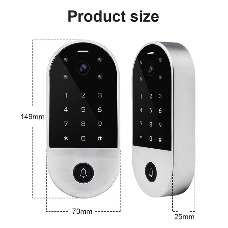 Tuya Smart Wifi Access Control Reader Touch Keypad Video Camera Doorbell Function Remote Control Unlock Access Control