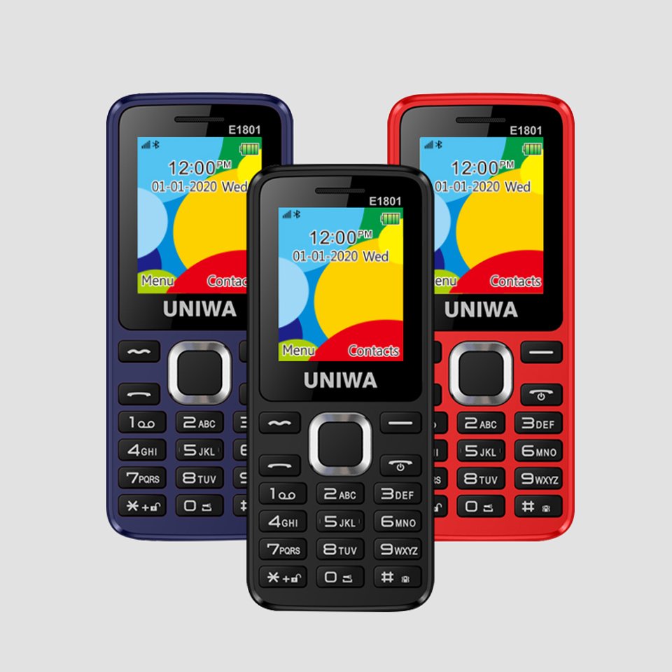 E1801 China Mobile Phone Unlocked 1.77 inch Original Dual SIM Button Keypad Bar Old Simple Classic GSM 2G Mobila Phone