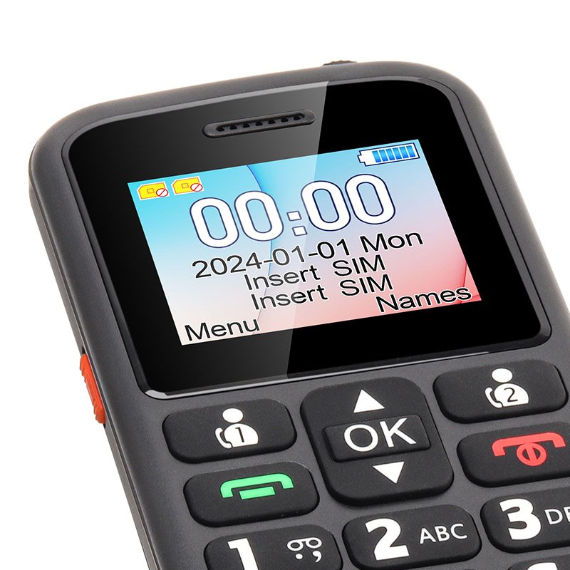 UNIWA M220 1.77inch Dual SIM Wireless Radio Big Button Keypad 2024 SOS Senior Mobile Phone for Elderly