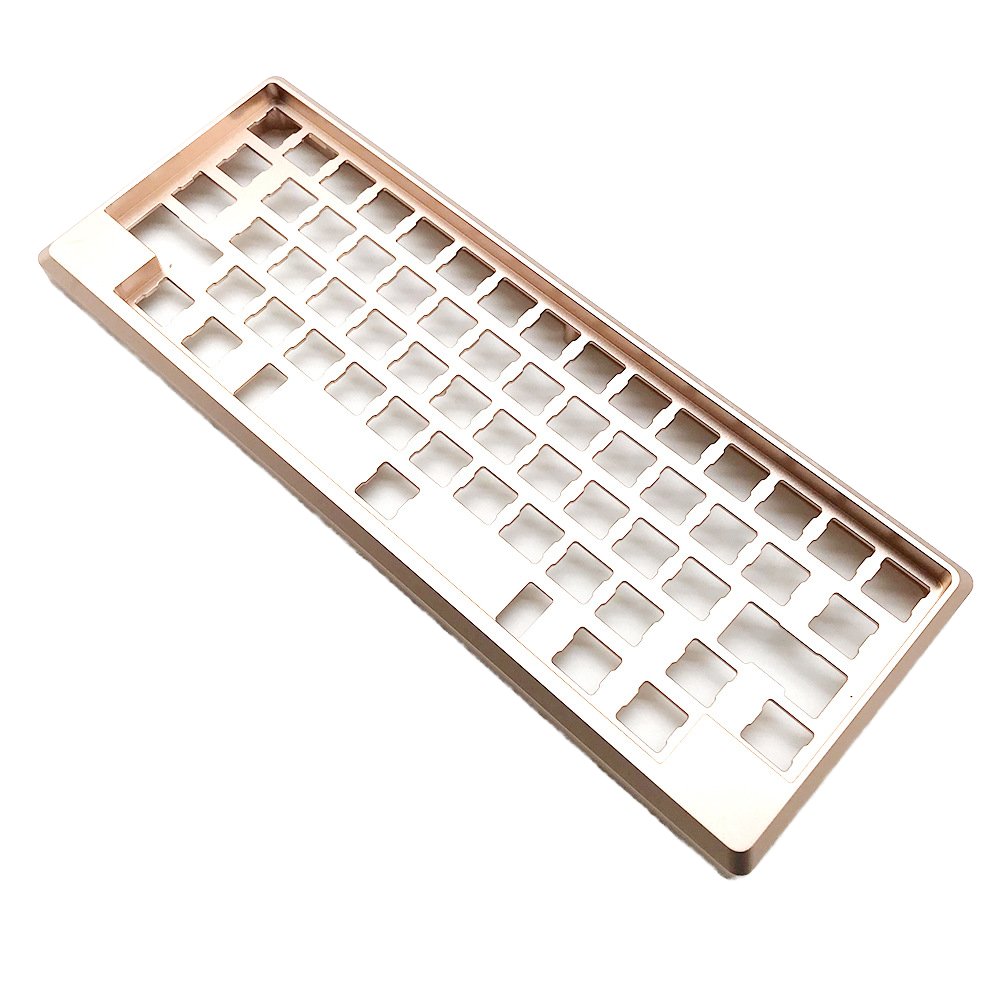 Metal Processing Factory Cnc Machining Sandblasting Anodized Aluminum Keyboard Layout Customized Keyboard