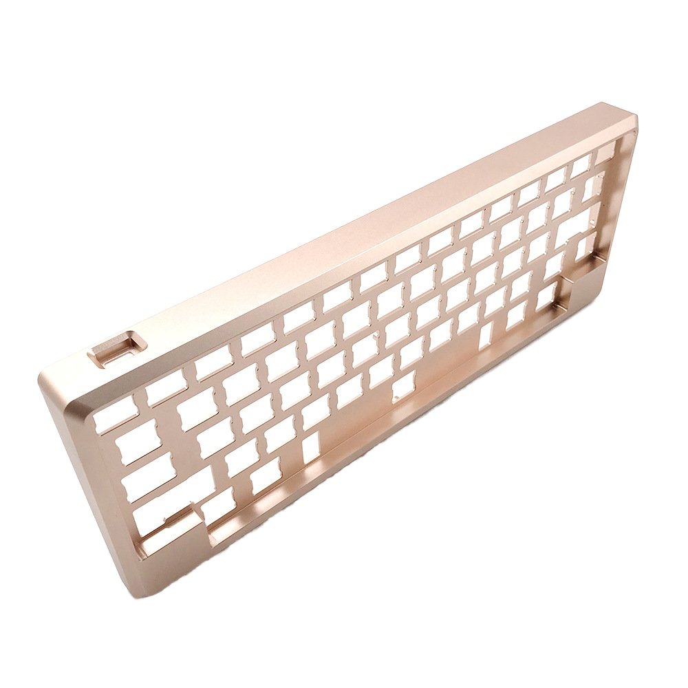 Metal Processing Factory Cnc Machining Sandblasting Anodized Aluminum Keyboard Layout Customized Keyboard