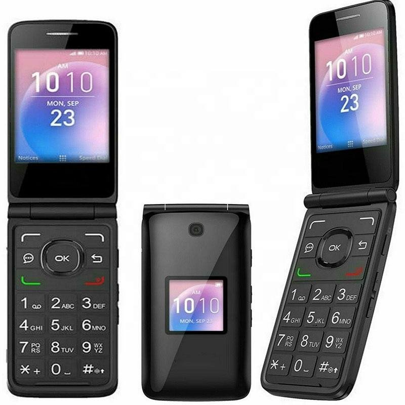 Black Refurbished Original Used Mobile Phones Unlock Cell Phone For Alcatel Go Flip 4 4052