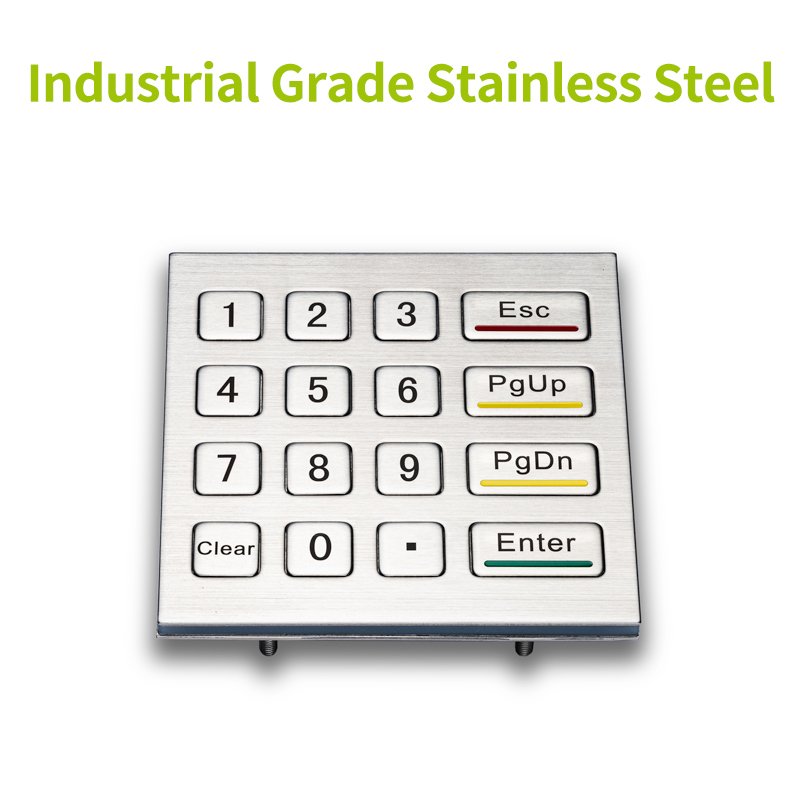 4x4 16 Keys IP66 Waterproof Access Control ATM Terminal Vending Industrial Numeric Metal Keypad Stainless Steel Keyboard