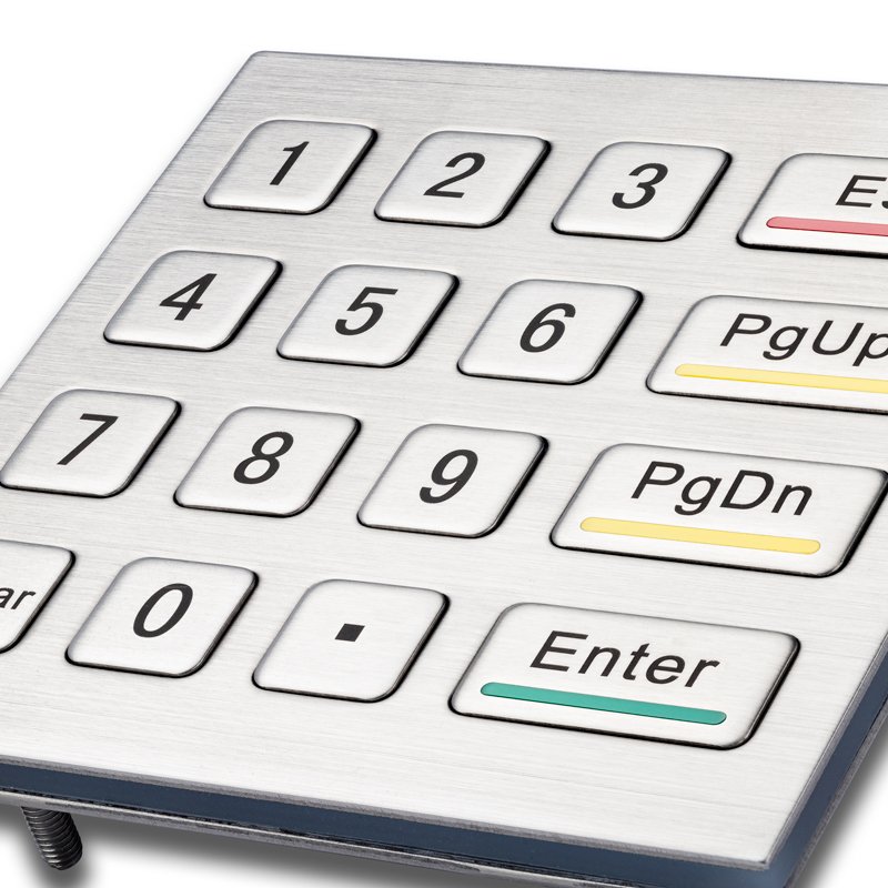 4x4 16 Keys IP66 Waterproof Access Control ATM Terminal Vending Industrial Numeric Metal Keypad Stainless Steel Keyboard