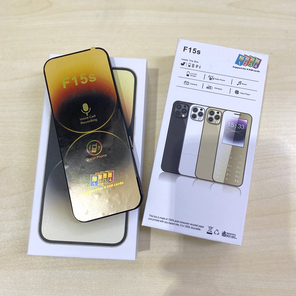 Cheap New F15S GSM 4 SIM Bar feature phone 2.4inch MP3 MP4 keypad cellphone Wholesale F15 mini Flilo4