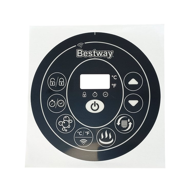 Custom waterproof matte polycarbonate lexan membrane machine sticker switch control keypad PET control panel labels