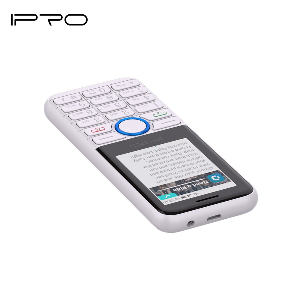 Kaios IPRO K2 2.4inch 240*320 Fast Speed 512M+4G 1800mah Big Battery Keypad Mobile Phone Bar Feature Phone GSM WCAMA MTK6572 3G