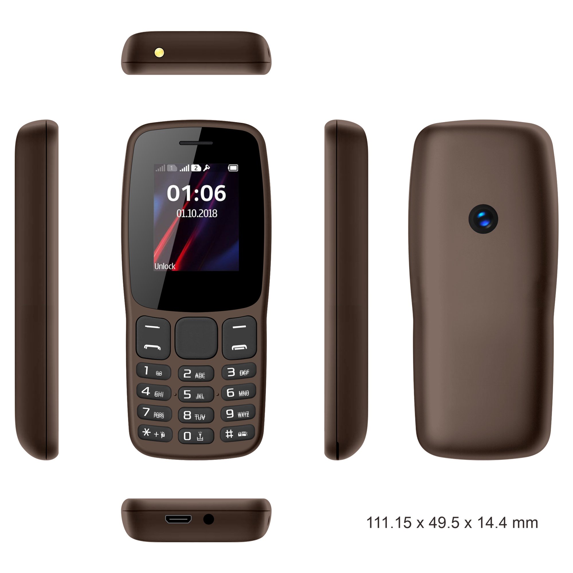 mobile phone GSM Dual SIM Card 1.77 Inches OEM keypad phone bar feature phone for Elderly People