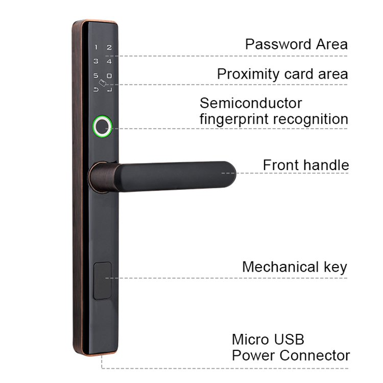 Wholesale Smart Entry Mobile Phone Control Tuya App Card Keypad Fingerprint Security Keyless Digital Door Lock