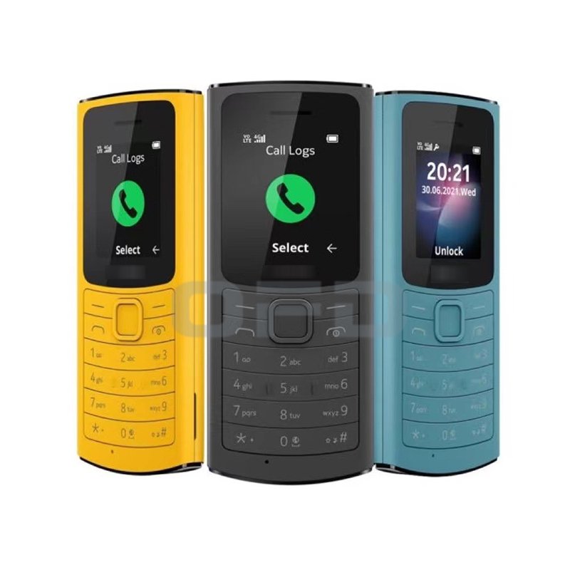 110 2021 2G Feature Phone Non-intelligent Dual SIM Card Bar Keypad Student Seniors Mobile Phone