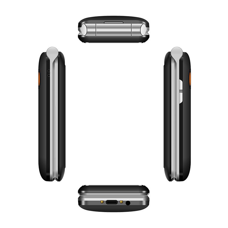 UNIWA V202T 2.4 Inch Double Screen SOS Button Keypad Mobile 4G Flip Senior Phone