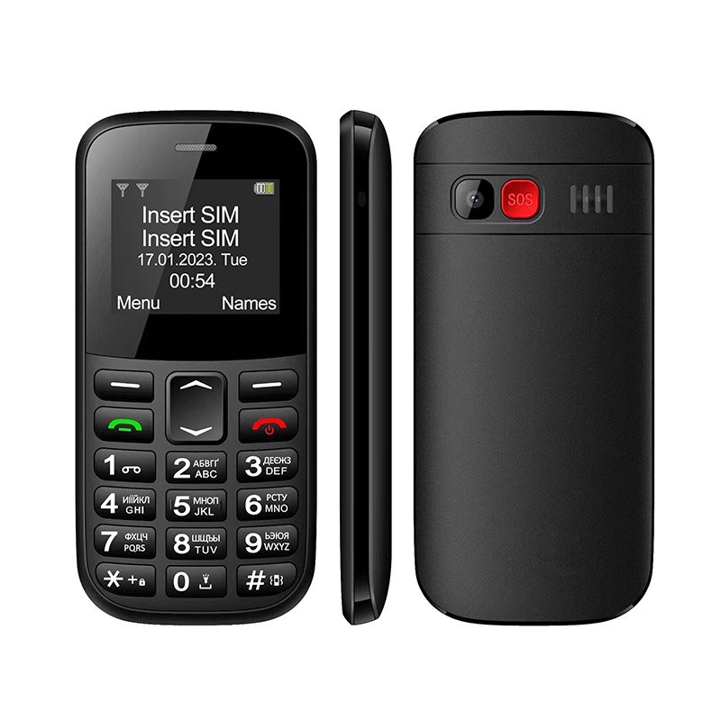 B210 Big Button Big Font CellPhone SOS Mobile Phone Bar 2G Keypad Feature Seniors phone With Charging Dock Dual SIM For Elderly