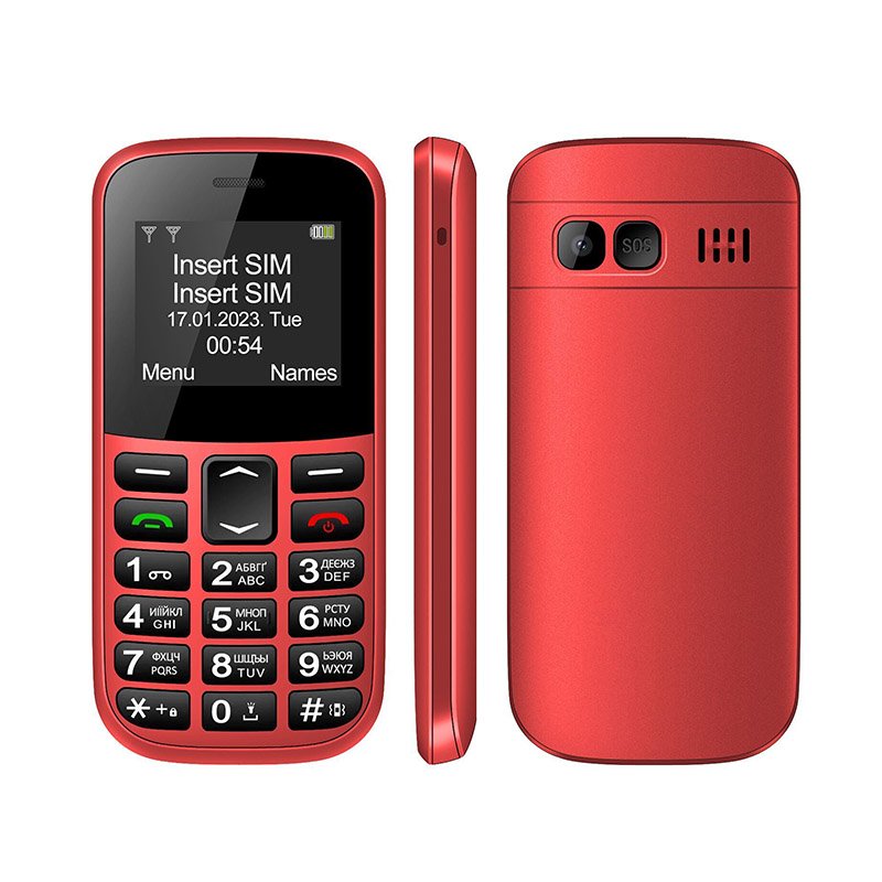 B210 Big Button Big Font CellPhone SOS Mobile Phone Bar 2G Keypad Feature Seniors phone With Charging Dock Dual SIM For Elderly