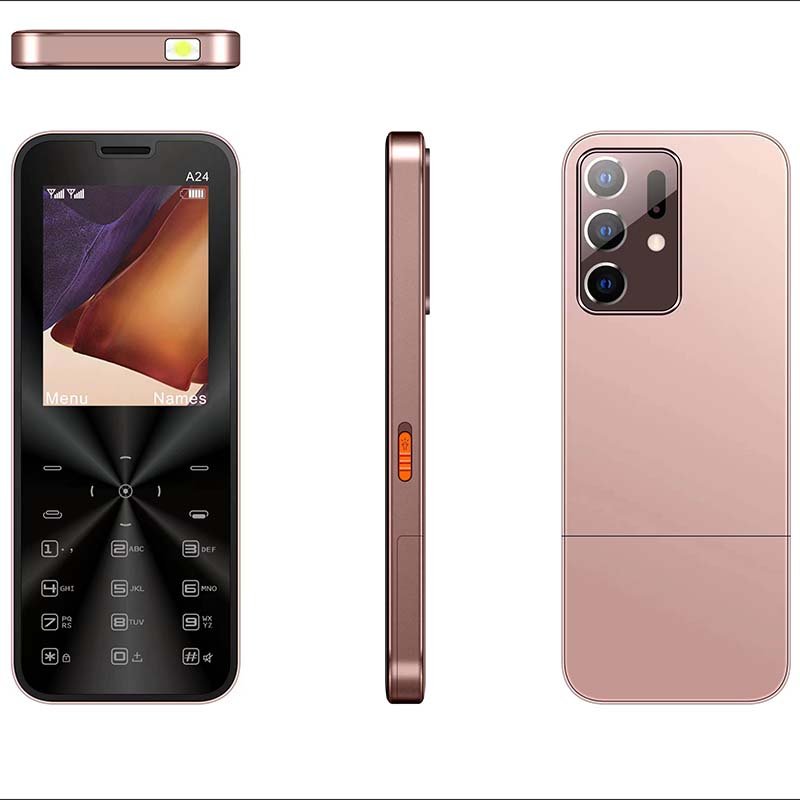 A24 Quad SIM Card Slot 4 SIM Keypad mobile phone 2.4 inch quad band gsm ultra thin feature phone