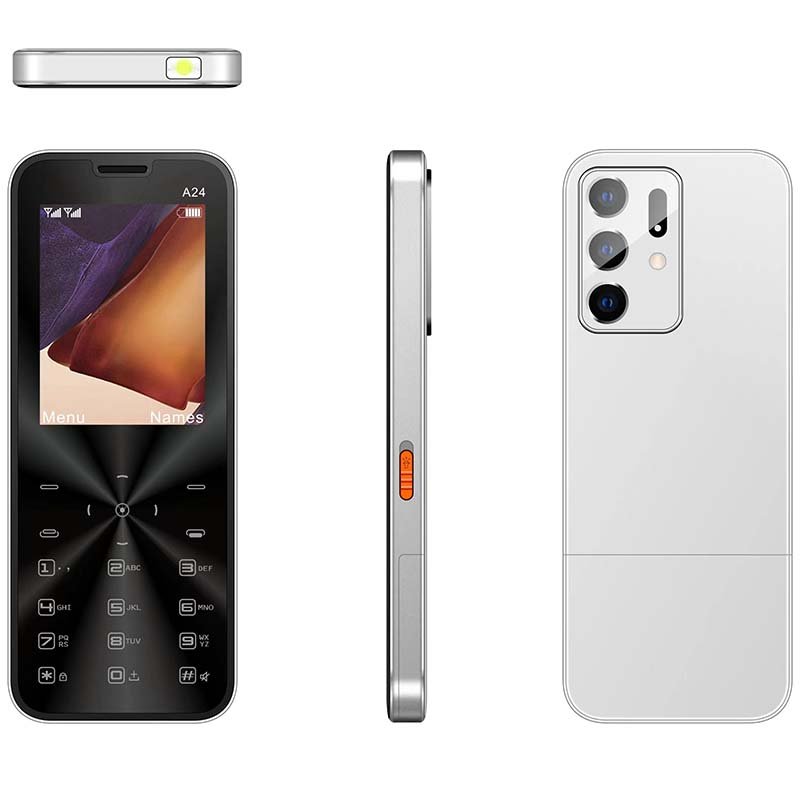 A24 Quad SIM Card Slot 4 SIM Keypad mobile phone 2.4 inch quad band gsm ultra thin feature phone