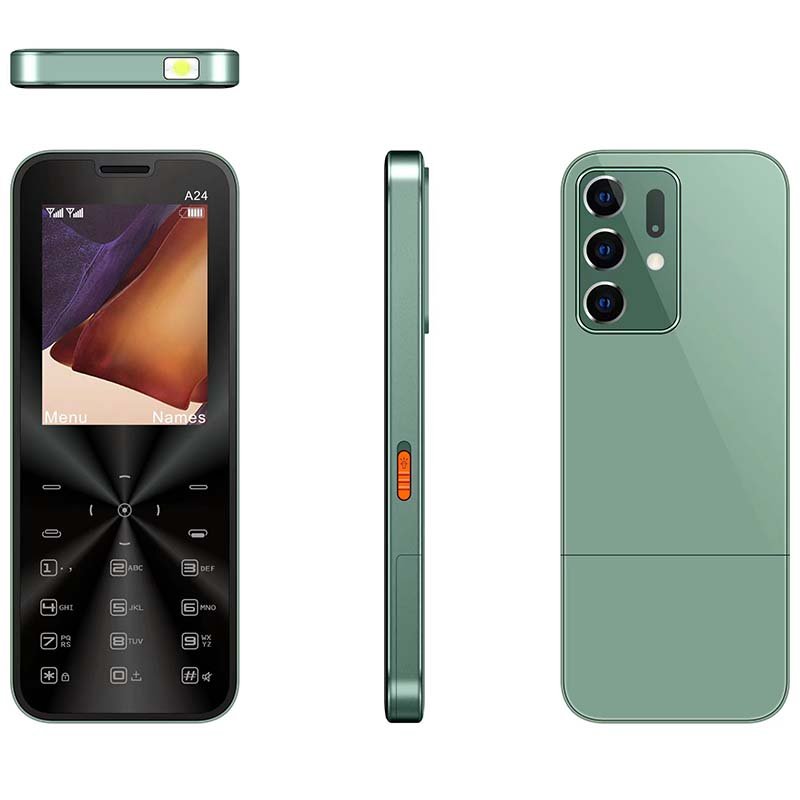 A24 Quad SIM Card Slot 4 SIM Keypad mobile phone 2.4 inch quad band gsm ultra thin feature phone
