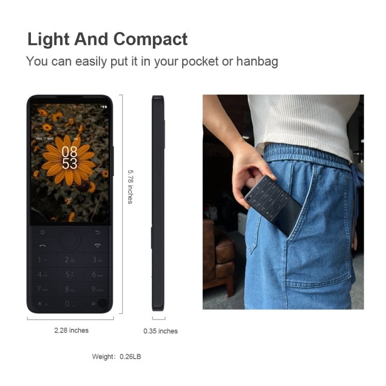 Good Feedback Xiaomi QIN F22 Pro 4GB 64GB Android 12 Keypad Mobile Phone 4G Mini Mobile Phone With Google Play