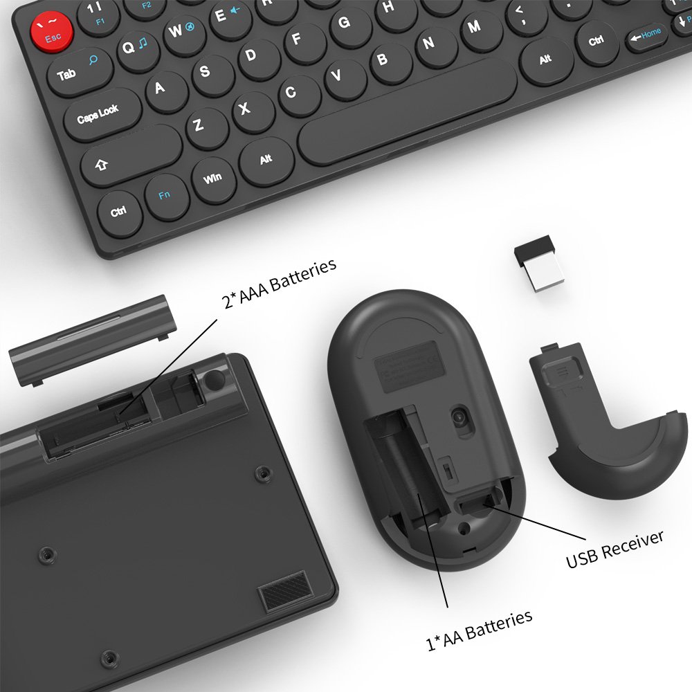 Metal Gaming Keyboards 2.4G Wireless BT Keyboard with Number Mouse Set for Android Desktop Laptop PC TV Box
