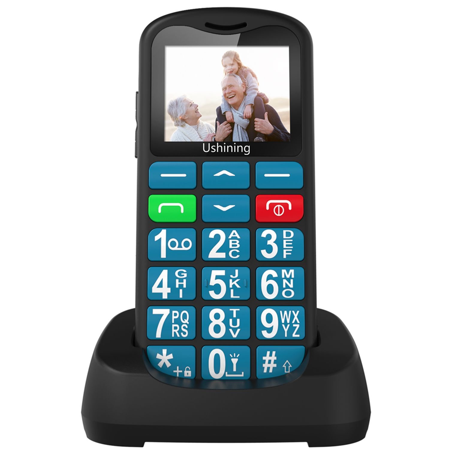 2G keypad 1.77 inch Screen 2G Push Button Cell Phone with SOS Big Button Keypad Older Phone for Senioren Telefoon