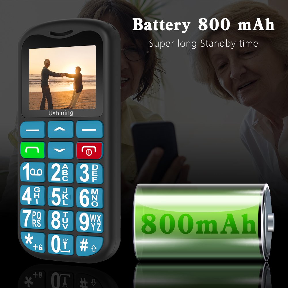 2G keypad 1.77 inch Screen 2G Push Button Cell Phone with SOS Big Button Keypad Older Phone for Senioren Telefoon