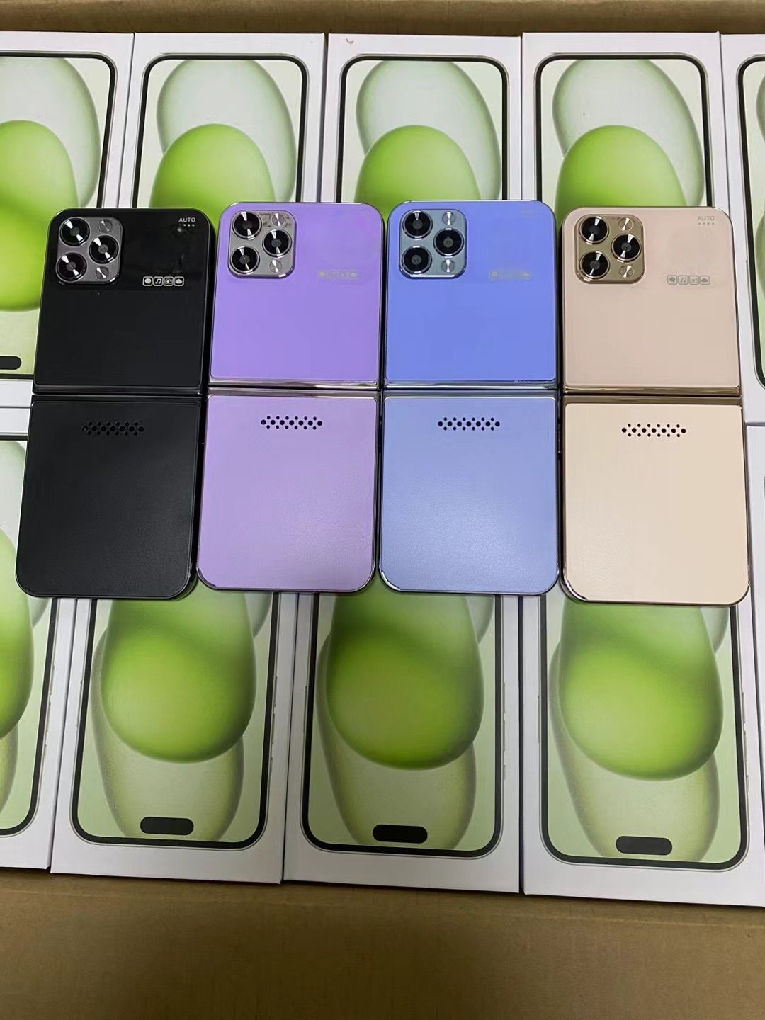 Wholesale Unlocked Folding Phone i15 Pro Max 2.55 Inch 4 Sim Keypad Phone 2g Gsm Cheap Flip Feature Phone