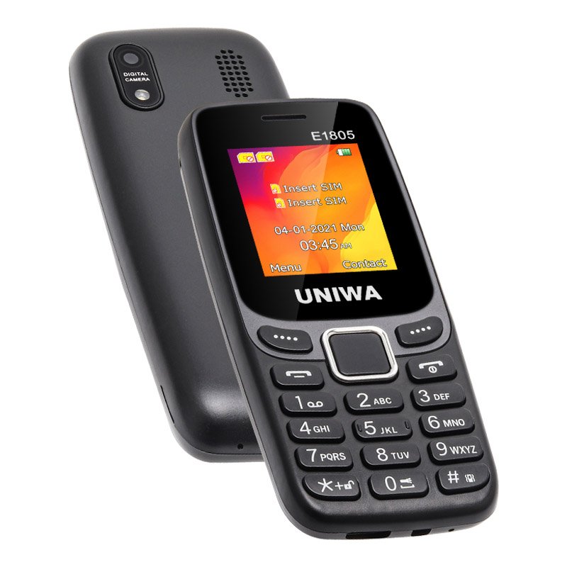 UNIWA E1805 1.77 Inch Keypad cellphones Dual SIM with Type-C Port Mobile Phone for Senior