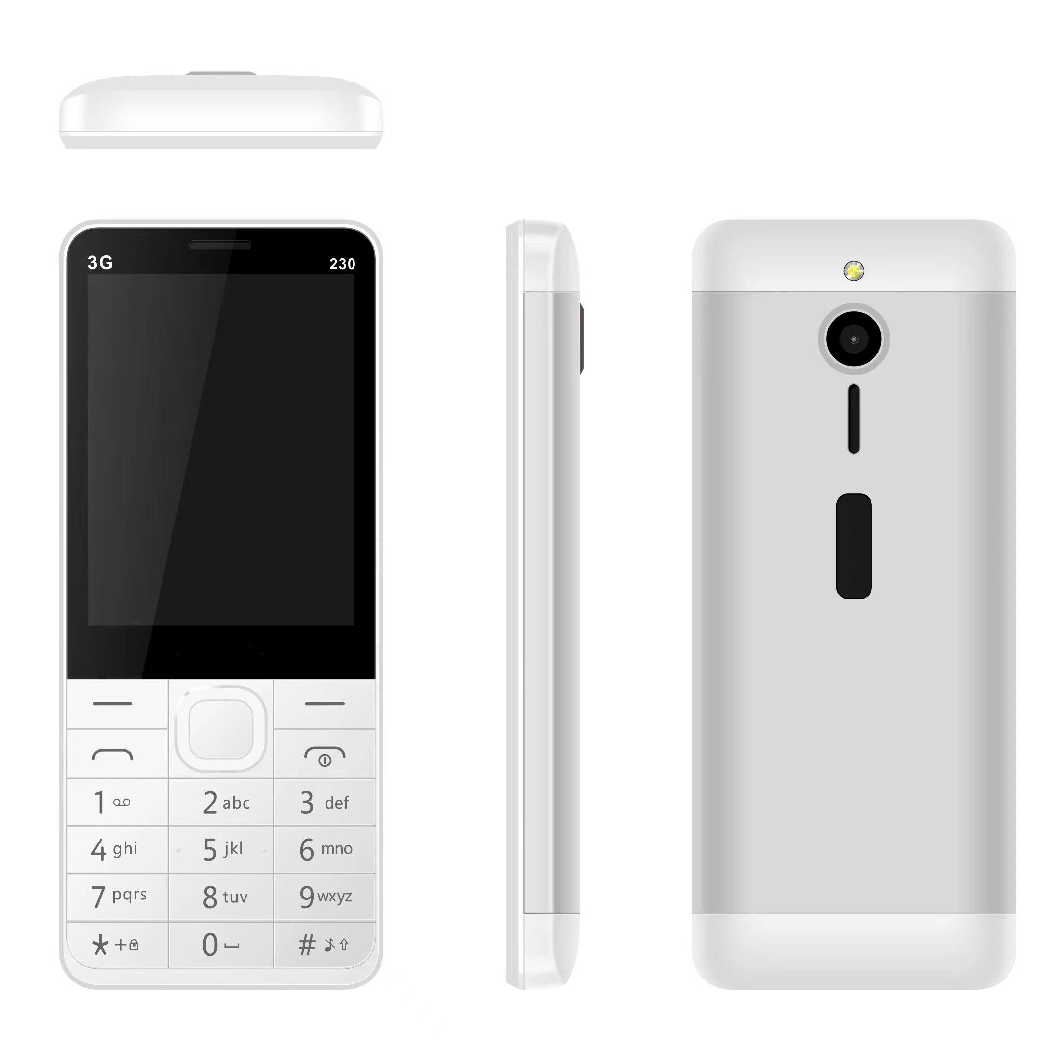 2024 Latest Qwerty Keypad 3G Mobile Phone 2.8inch 240*320 Fast Speed 1g+512MB 1500mAh Larger Button Big Speaker