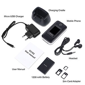 Wholesales Dual LCD 2.8 ''+1.77'' 4G Flip Folding Bar Phone for Senior Unlocked 4G LTE Bar Phone With Charging Base